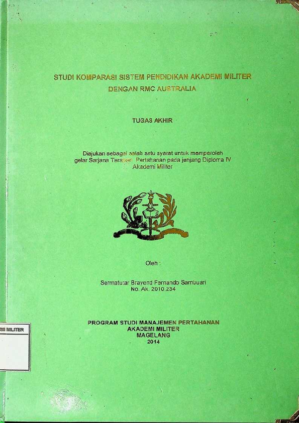 STUDI KOMPARASI SISTEM PENDIDIKAN AKADEMI MILITER DENGAN RMC AUSTRALIA